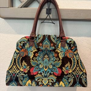 Bags of Elegance Tapestry Carpet Bag Mary Poppins Weekender Travel England